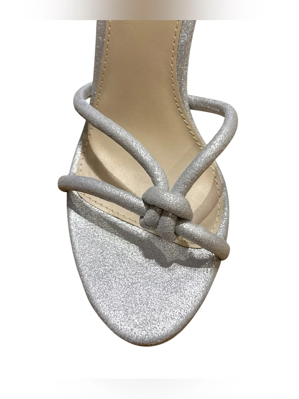NWT - Pelle Moda Gillian Silver Metallic Suede Platform Heels 7.5